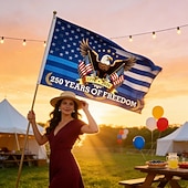 economico 250° Anniversario-Bandiera degli Stati Uniti per il 250° anniversario, formato 3x5 piedi, ideale per esterni, celebrazioni patriottiche e per la festa dell'indipendenza, perfetta per la casa, il giardino e l'esposizione all'aperto.