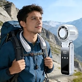 お買い得  携帯扇風機-携帯型ハンディファン、5段階風量調節、充電式ミニパーソナルファン、折りたたみ式ハンドル付きUSB卓上ファン、静音設計、旅行、オフィス、屋外、家庭での使用に最適