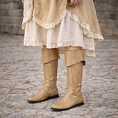 preiswerte Schuhe-Mittelalterlich Renaissance Steampunk Schuhe Stiefel Pirat Wikinger Keltischer Ritter Kostüm Damen Vikinger Seeräuber Halloween Karneval Leistung LARP Renaissance-Messe Erwachsene Schuhe