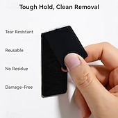 זול אספקה לבית-50 יחידות סרט וו ולולאה עמיד לשימוש חוזר עם גב דבק חזק - ללא צורך בקידוח, הסרה ללא נזק - אידיאלי לתליית תמונות, שלטים, מודעות - מתאים לשימוש בבית, במשרד ובסדנה