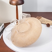 billige Fascinatorer-fascinators polyester Bryllup Bursdag Elegant søt stil Med Sløyfe Tyll Hodeplagg Hodeplagg