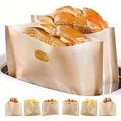 cheap Baking &amp; Pastry Tools-10 Pcs Extra Large Reusable Toaster Bags, Heat Resistant Toaster Bags for Grilled Cheese Sandwiches works on Toaster, Ovens, Washable Toast Bags for Toast Sandwich Panini Snacks