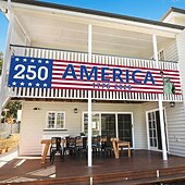cheap 250th Anniversary-U.S. 250th Anniversary USA Banner Patriotic Celebration Flag for Independence Day and Holiday Decor
