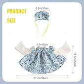 Недорогие Костюмы для гусей на веранде-Синий цветочный наряд для гуся на веранде с чепчиком, одежда для гуся с принтом ромашек для бетонной садовой статуи гуся высотой 23-25 дюймов, аксессуары для весенне-летнего декора двора, только