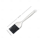 voordelige Grills voor buiten koken-2PCS Heavy-Duty Stainless Steel Silicone Basting Brush with Ergonomic Handle - Non-Stick and Heat-Resistant, Suitable for Barbecue, Baking, Cooking, Grilling, Pancakes, Waffles, Barbecue Accessories