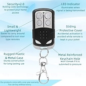 זול מכשירי חשמל ביתיים-חבילה של 1/2/3/4 משכפל שלט רחוק אוניברסלי לדלת מוסך 433 מגה-הרץ, שכפול שלט רחוק אלחוטי עם 4 כפתורים לשער חשמלי, תריס גלילה, אזעקת רכב, שלט רחוק קבוע ולומד, שחור