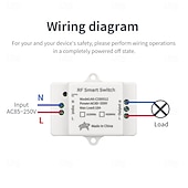 abordables Interruptores inteligentes-Interruptor de control remoto inalámbrico de 1 canal CA 85 V-250 V, CA 220 V, encendido y apagado, 433 MHz