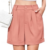 abordables Pantalones cortos bermudas-Mujer Bermudas Pantalón corto Pantalones cortos de verano Pantalones cortos de playa Vacaciones Moda Casual / Diario Corto Alta cintura Cremallera Bolsillo Cintura elástica Comodidad Secado rápido