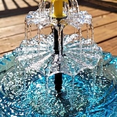 abordables observación de aves y vida silvestre en el patio trasero-Fuente colgante para baño de pájaros con cascada solar, fuente flotante para jardín al aire libre, comedero colgante para pájaros, cuenco para baño de pájaros con cascada de energía solar para