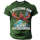  Hombre Argot divertido Camiseta Manga Corta Camiseta Impresión 3D Cuello Barco Camisa Moda Diario Diario Calle Rojo Verano Primavera Ropa S M L XL XXL XXXL