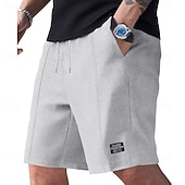 abordables Bermudas estilo casual-Hombre Pantalones cortos de gofres Pantalón corto Pantalones cortos de playa Pantalones cortos casuales Bolsillo Cintura elástica Plano Comodidad Transpirable Longitud de la rodilla Casual Exterior