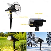 abordables Éclairages pour allées-Lot de 4 projecteurs solaires d'extérieur, étanches IP65, 7 LED, détecteur crépusculaire, projecteurs décoratifs pour jardin, terrasse, cour, pelouse, allée, éclairage paysager