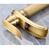 Недорогие Смесители для раковины в ванной-Ванная раковина кран - Классический Старая латунь Внешнее крепление Одной ручкой одно отверстиеBath Taps