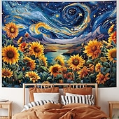 economico Arazzi da parete-magico cielo notturno luna paesaggio montano arazzo fungo luminoso farfalla foresta lago decorazione murale psichedelica fantasy casa camera da letto soggiorno sfondo