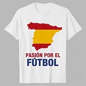 זול חולצות כדורגל-משחק כדורגל עולמי 2026 תלבושות לבוש ספורט טי גרפי כדורגל אוהד כדורגל ספרדי פטריוטי חולצת טי ל יוניסקס מבוגרים הדפסת תלת מימד עבור לבוש יומיומי