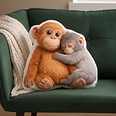 رخيصةأون نمط الحيوان-دمية قرد صغيرة محشوة مستوحاة من قصة حديقة حيوان اليابان - هدية على شكل قرد صغير محشو، قرد مع حيوان محشو، هدية قرد رائجة