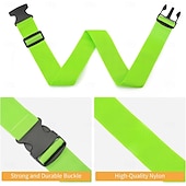 preiswerte Gepäck- und Reiseaufbewahrung-4PCS Luggage Straps, 200CM Adjustable Travel Bag Belts with Buckle, Secure Suitcases, Quick Luggage Identification, Multiple Colors, Travel Essential, Gift Idea