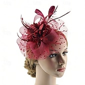 cheap Fascinators-Fascinators Feathers Wedding Birthday Elegant Vintage Cute With Feather Headpiece Headwear