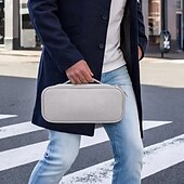 cheap Luggage &amp; Travel Storage-Travel Storage Bag with Cable Management, Zippered Light Gray Tech Organizer for Chargers, Power Banks, Hard Drives, Data Cables – Portable Carry-On Travel Case