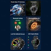 economico Smartwatch-Smartwatch AMOLED da 1,43" per uomo e donna, chiamate Bluetooth, batteria da 700 mAh, impermeabile fino a 3 ATM, orologio fitness.