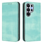 baratos 2026 Samsung Galaxy S26 Série-telefone Capinha Para Samsung Galaxy S26 S26 Ultra Plus Capa para Cartão Wallet Com Suporte Suporte para carregamento sem fio Slot para cartão Retro TPU Couro PU