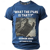  Britischer Mark I Panzer für Herren – Was zum Teufel ist das? Deutsche Armee, 15. September 1916 – Militärgeschichte, Humor, Vintage-T-Shirt mit Grafik, Rundhalsausschnitt, Kurzarm, lässige