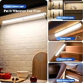 tanie lampki nocne z czujnikiem-6 sztuk magnetycznych, inteligentnych lampek z czujnikiem ruchu, ładowanych przez USB, z możliwością ściemniania w 3 kolorach, 3 tryby oświetlenia, paski świetlne LED do wnętrz, sypialni, przedpokoju,