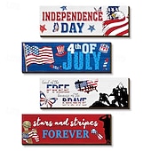  1 sada dřevěných cedulí s orlem k 250. výročí amerického Dne nezávislosti, vintage kulatý závěs na dveře, vlastenecká bytová dekorace s motivem USA, ideální pro 4. července, Den památky nezávislosti a