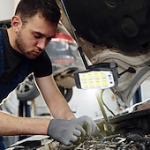 billige Vegglamper til utendørsbruk-Utendørs solcelledrevet 8-rutenett LED-cob-vegglampe med klips og bevegelsessensor, IP65 vanntett, multifunksjonell nødarbeidslampe for hage, gårdsplass, gjerde, park, garasjebelysning