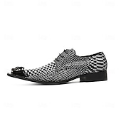 economico Scarpe Eleganti Elementari-Per uomo Moda Matrimonio Pelle Pelle Pieno Fiore Italiana Confortevole Antiscivolo Allacciatura Nero Primavera Autunno Tutte le stagioni