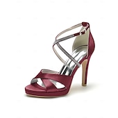 economico sposa-scarpe con plateau argentate da donna - eleganti décolleté da sposa per matrimoni in città