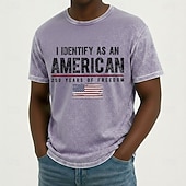  4. července 2026 250. výročí pamětního dne pánské vlastenecké vintage retro patriotské americké vlajky tričko s krátkým rukávem Crew Neck casual
