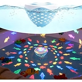 levne Podvodní světla-Osvětlení bazénu, plovoucí světlo do vany s barevným vzorem rybiček, vhodné pro hračky do koupelny, akvária, různé párty dekorace (napájeno 3 bateriemi AAA, nejsou součástí balení)