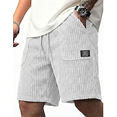 economico Pantaloncini casual-Per uomo Shorts Pantaloncini casual Pantaloncini di velluto a coste Tasca Semplice Comodità Traspirante Corto Casuale All'aperto Vacanza Vacanza Streetwear Nero Bianco Inelastico