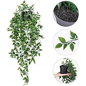 economico Piante e Verde Artificiale-Confezione da 2 piante finte sospese, piante artificiali in vaso per interni ed esterni, decorazioni estetiche per ufficio, soggiorno, mensole, piante rampicanti finte sospese, piante artificiali