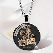  Set di 3 pezzi per la collana del 250° anniversario degli Stati Uniti: ciondolo con aquila 2D e bandiera americana, gioiello commemorativo patriottico, oggetto da collezione 1776-2026, Giorno dell'Indipendenza, 4 luglio, regalo per l'orgoglio americano.