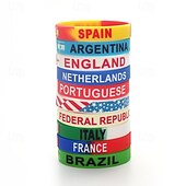 economico Accessori e Cappelli-20 braccialetti per la partita mondiale di calcio 2026, calcio, patriottico, unisex, per bambini e adulti, per feste, eventi calcistici, travestimenti