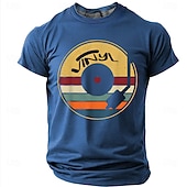 economico T-shirt Grafiche di Musica e Strumenti-Per uomo Musica Maglietta Manica Corta maglietta Stampa 3D Girocollo Camicia Moda Quotidiano Quotidiano Streetwear Blu Nero Rosso Estate Primavera Abbigliamento S M L XL XXL XXXL