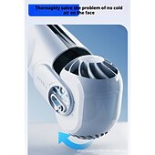 abordables Ventilateurs-Ventilateur de cou portable - Ventilateur de cou rotatif - Ventilateur rafraîchissant rechargeable USB-C, 3 vitesses, design sans pales mains libres, idéal pour les tentes et les activités de plein