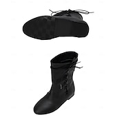ieftine încăminte-Epocă Medieval Renascentist Încălțăminte Cizme plate de jazz Întoarce pantofii Pirat Viching Ranger elfică TIR cu arcul Costume de fancy Unisex Celtic Pirat Fantezie Halloween Carnaval Performan