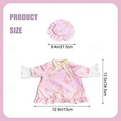 cheap Porch Goose Outfits-Pink Butterfly Porch Goose Outfit with Bonnet, Ruffled Goose Clothes for 23-25" Concrete Garden Goose Statue, Spring Summer Outdoor Yard Decor, Outfit Only, Goose Not Included