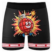 Недорогие Животные и птицы-Муж. Мультипликация С надписью Бомбить Эластичные боксерские трусы Плавки Боксерские шорты для плавания Веселая Повседневные Дом Пляжный отдых