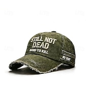 economico I regali-Cappellino da baseball Still Not Dead per uomo, cappello regolabile Hard to Kill, cappello da papà con umorismo vintage, cappello sportivo casual per esterni, cappello da baseball resistente in stile