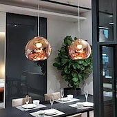 preiswerte Globusdesign-20 cm Single Design Pendelleuchten Metall Glas LED Nordischer Stil 110-240 V