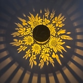 ieftine Aplice de Exterior-1 pachet felinar solar suspendat pentru exterior, felinare decorative metalice de grădină, lumină LED alb cald, impermeabilă, iluminat peisagistic pentru masă, alee, petrecere, curte