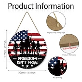 abordables 250e Anniversaire des États-Unis-Plaque de porte américaine commémorative du 250e anniversaire, drapeau national américain patriotique du 4 juillet avec couronne « Nous le peuple », décoration murale en bois pour la fête de