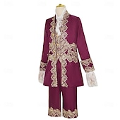 economico Outfit-Retrò Vintage Rococò Lunghezza al ginocchio Pantaloni Gilet Collari falsi Principe Gentiluomo Nobile Costume Per uomo Halloween Carnevale Mascherata Fiera Rinascimentale Festa a tema retrò Adulti