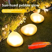 olcso Pathway Lights &amp; Lanterns-1 db kültéri napelemes kerti lámpák, műkavicsos lámpák, vízállóak, park ösvény, tóparti és lépcsős tájvilágításhoz
