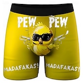 Недорогие Животные и птицы-Муж. Мультипликация птенец Забавный сленг Эластичные боксерские трусы Плавки Боксерские шорты для плавания Веселая Повседневные Дом Пляжный отдых