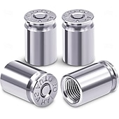 abordables Herramientas de Mano-4 tapones para válvula de neumático con forma de bala, de aleación de aluminio, para coches, SUV, camiones, bicicletas, motocicletas y bicicletas.